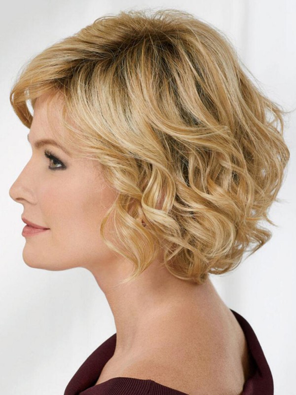 10" Chin Length Blonde Wavy Beautiful Bob Wigs