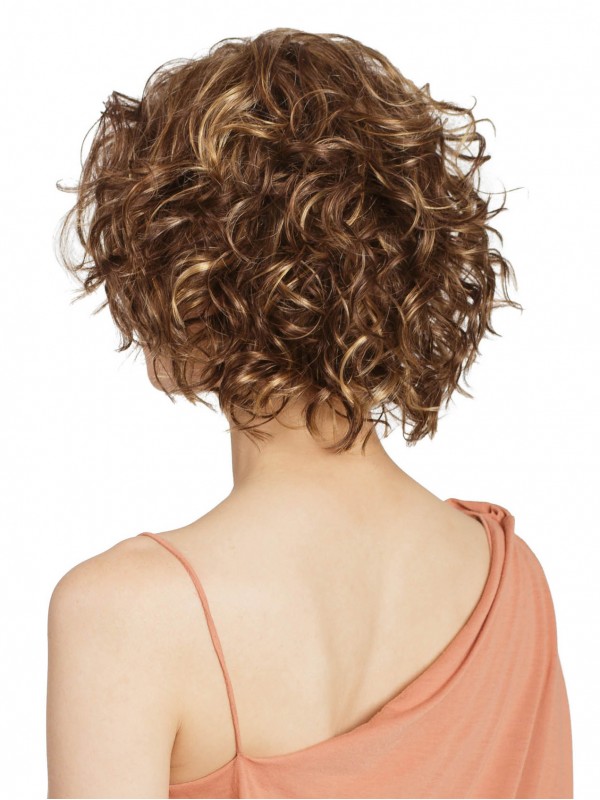 Bob Cut Curly 11" Blonde Lace Front Wigs