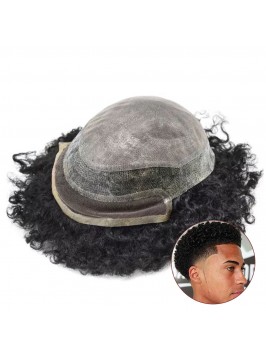 Afro-B Lace Front Afro Mens Toupee African America...
