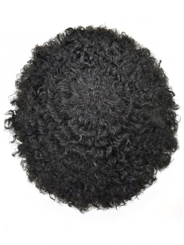 Afro-B Lace Front Afro Mens Toupee African American Hair Replacement System