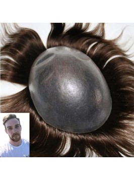 Super Thin Skin Stock Men's Hair Replacement Syste...