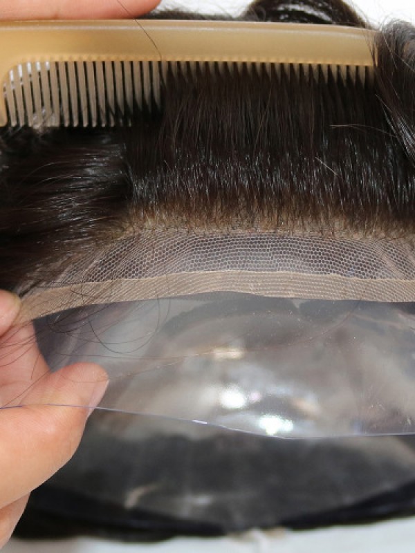 French Lace with Thin Skin Hair Systems for Thinning Hair