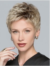 Boycuts Straight Blonde Synthetic 3" Short Hair Wigs