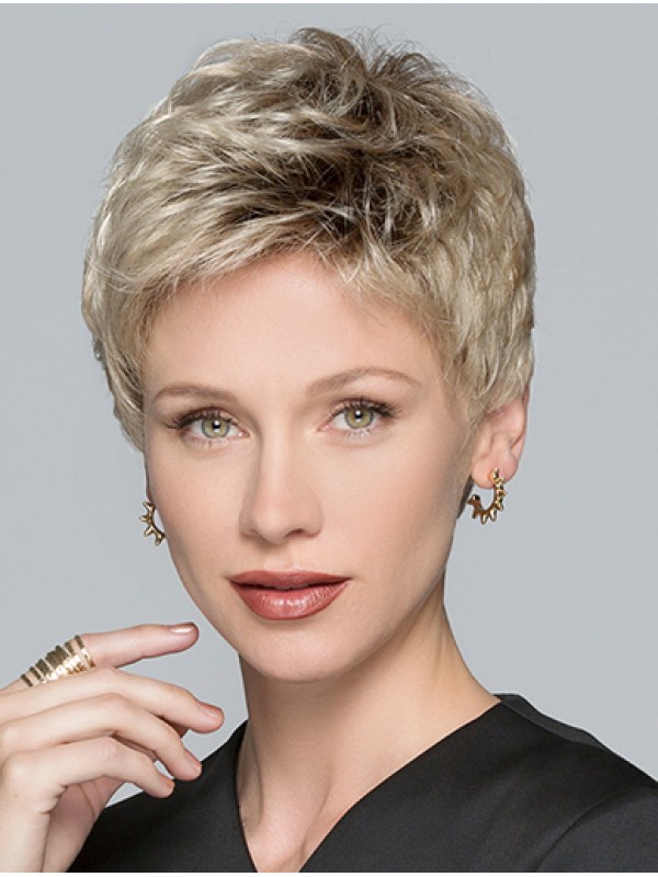 Boycuts Straight Blonde Synthetic 3" Short Hair Wigs