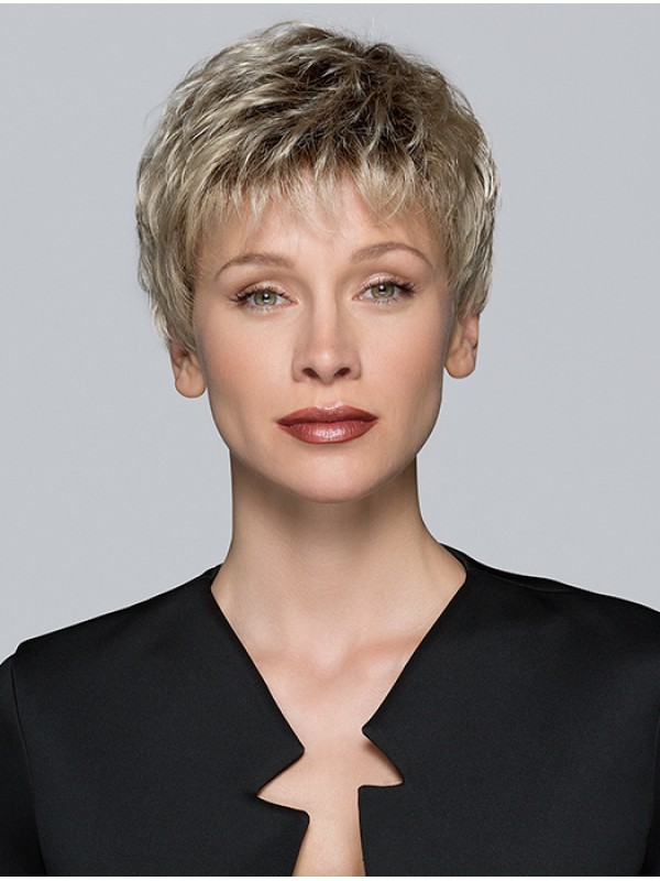 Boycuts Straight Blonde Synthetic 3" Short Hair Wigs