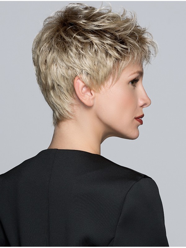 Boycuts Straight Blonde Synthetic 3" Short Hair Wigs