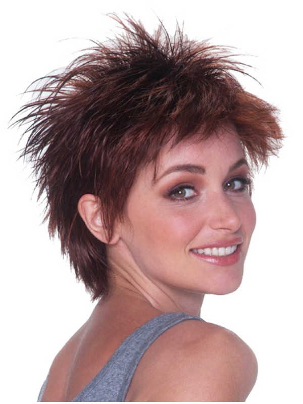 Exquisite Auburn Layered Straight Short Wigs