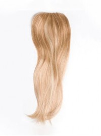 20" Straight Blonde Remy Human Hair Mono Hair Pieces