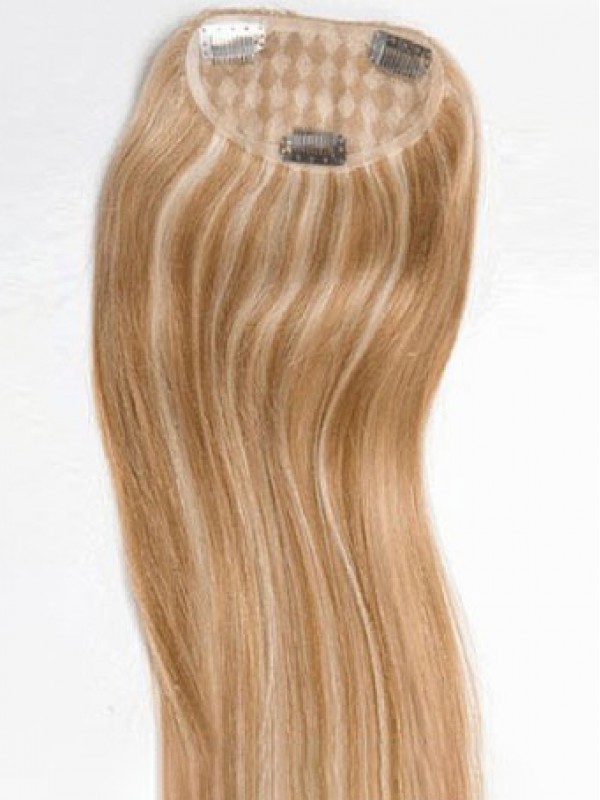 20" Straight Blonde Remy Human Hair Mono Hair Pieces