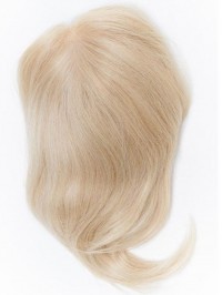 Straight Blonde Remy Human Hair Mono Hair Pieces
