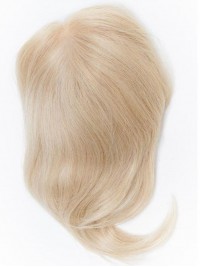 Straight Blonde Remy Human Hair Mono Hair Pieces