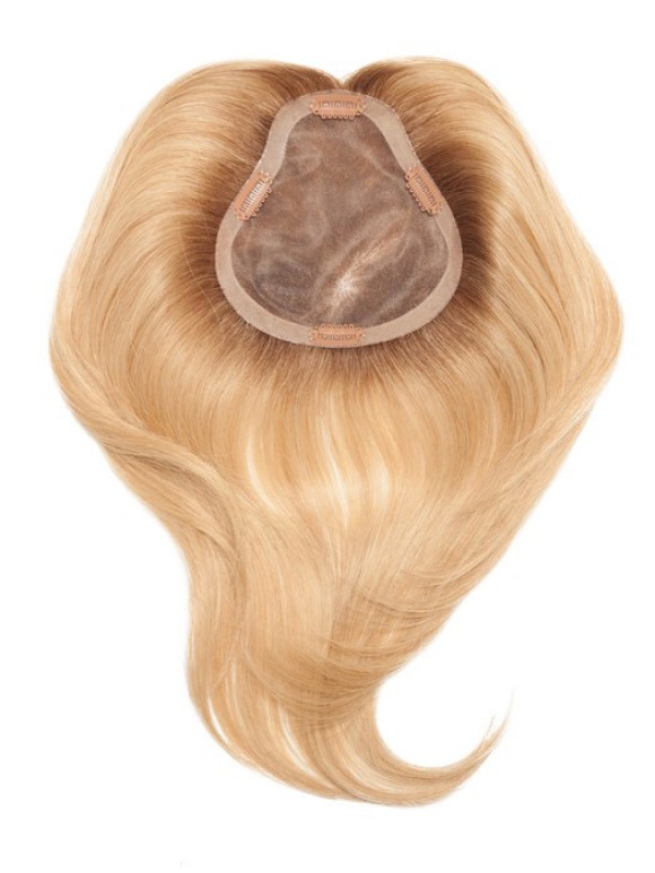 Natural Wavy Blonde Remy Human Hair Mono Hair Pieces