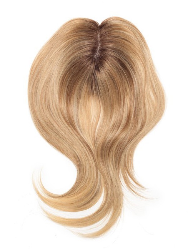 18" Wavy Blonde Remy Human Hair Mono Hair Piece
