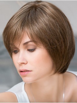 Refreshing Straight Brown Remy Human Hair Mono Hai...