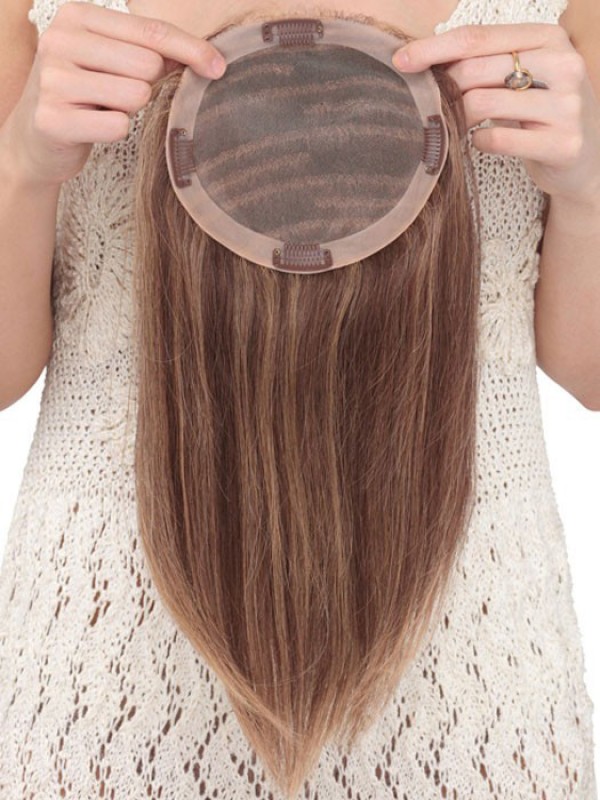 Sexy Long Brown Human Hair Top Piece