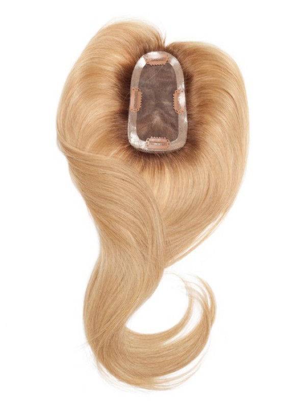 Long Wavy Auburn 100% Human Hair Mono Hair Pieces