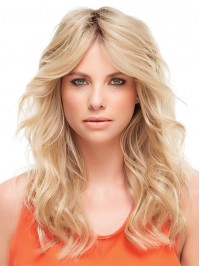 Wavy Blonde 100% Human Hair Mono Hair Pieces