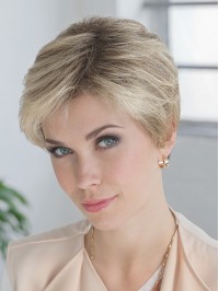 Short Straight 100% Human Hair Mono Hair Pieces