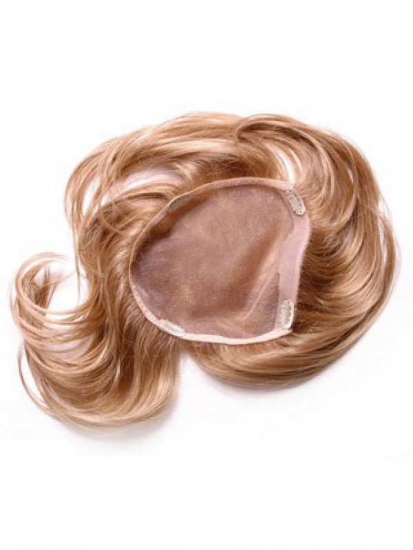 Curly Auburn 100% Human Hair Mono Hair Pieces