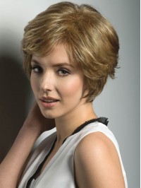 Short Human Hair Mono Wiglet Hairpieces