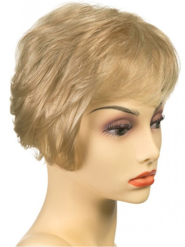 Short Human Hair Mono Wiglet Hairpieces