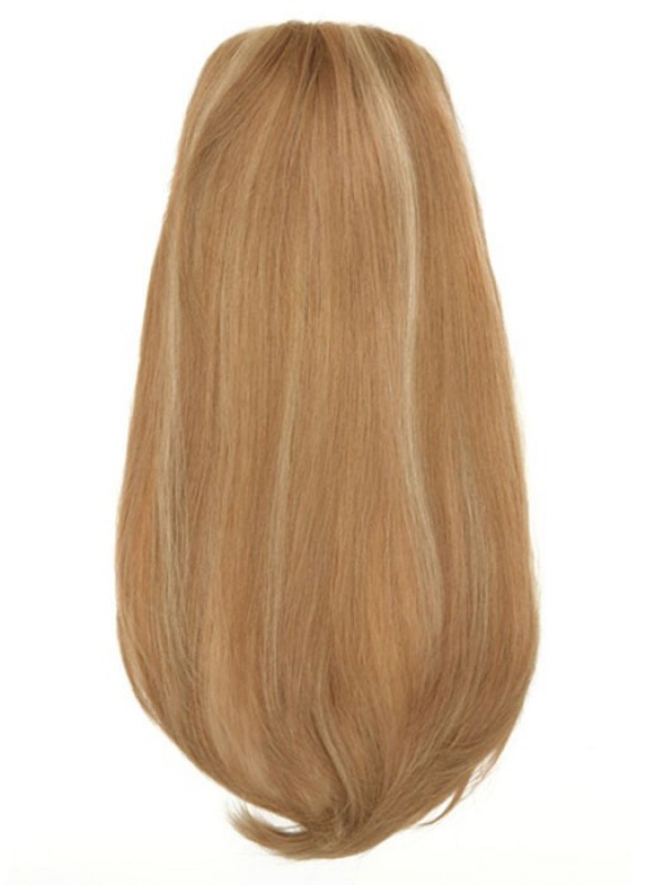 Simple Blonde Long Human Hair Top Piece