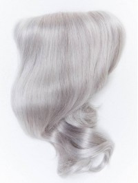 Fashion Medium Silvery White Wavy Hair Piece