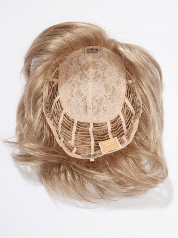 Short Blonde Human Top Hairpieces