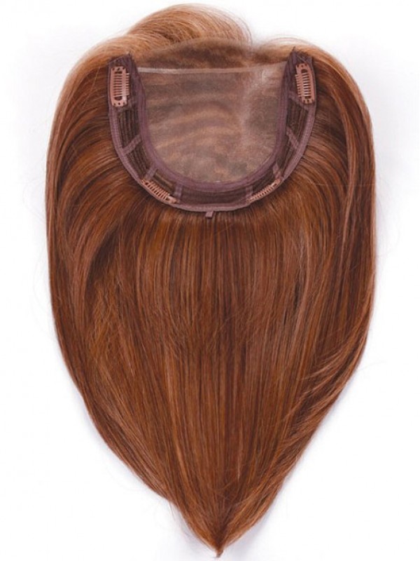 Reddish Straight Human Hair Addition Hairpiece