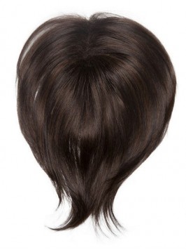 Black Straight Medium Human Hair Top Piece