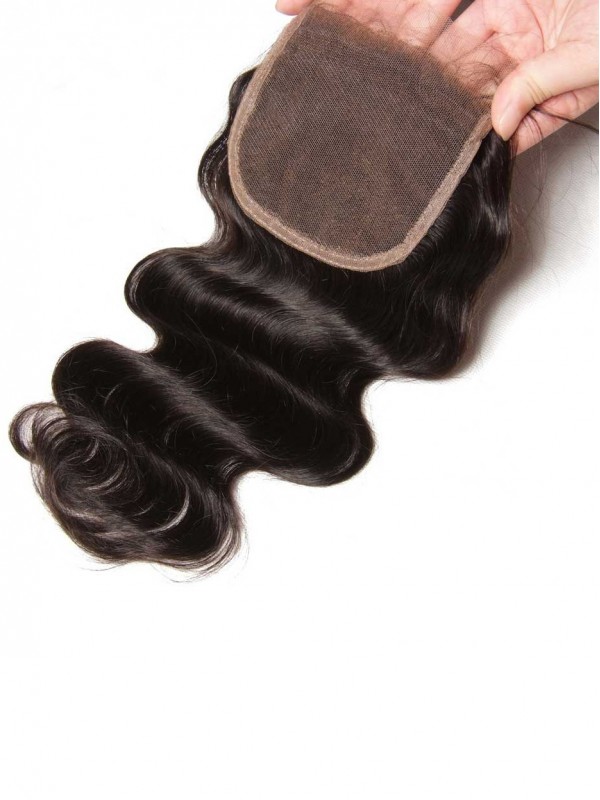 Virgin Human Hair Weave Body Wave Hair 3 Bundles With Lace Frontal Closure