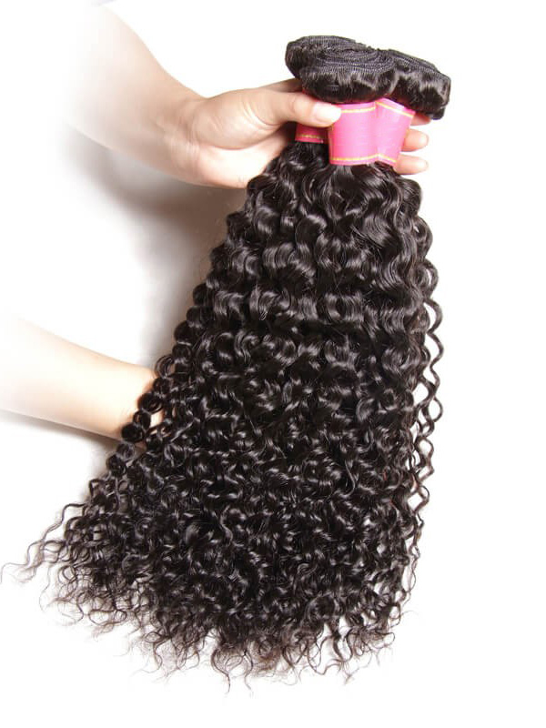 Curly Virgin Hair Weave 3 Bundles With Lace Closure 4x4 Unprocessed Human Hair Extensions