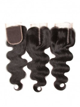 Body Wave Virgin Hair Weave 3 Bundles With Lace Cl...