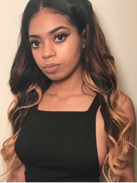 Hair T1B/4/27 Ombre 3 Bundles Body Wave With Closure 100% Virgin Human Hair