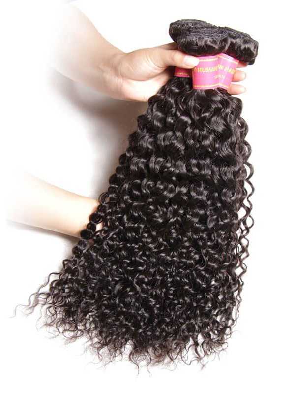 4pcs Hair Weave Curly Hair Bundles With Lace Closure Unprocessed Human Hair