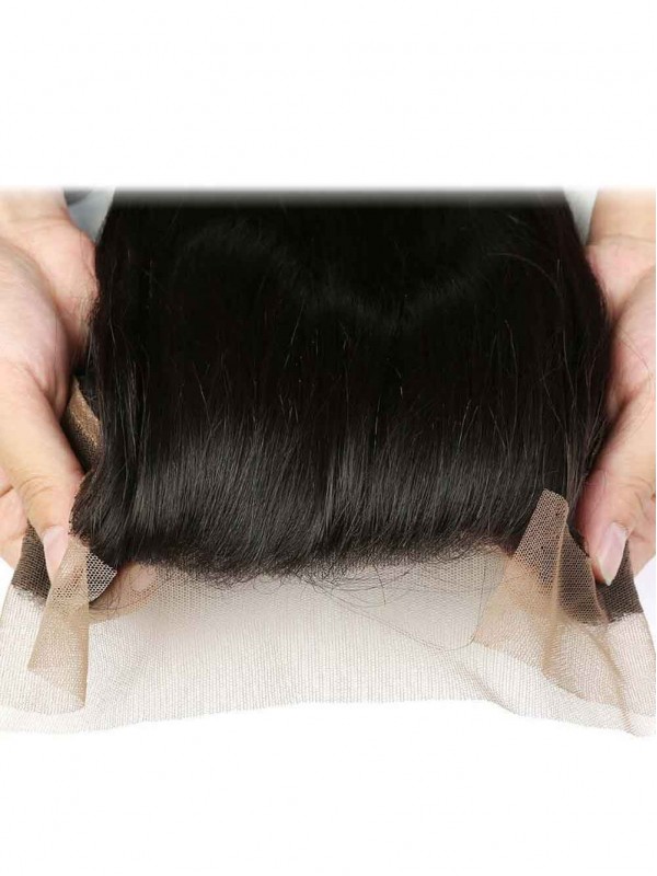 Best Virgin Brazilian Straight Hair 3 Bundles With Lace Front Closure