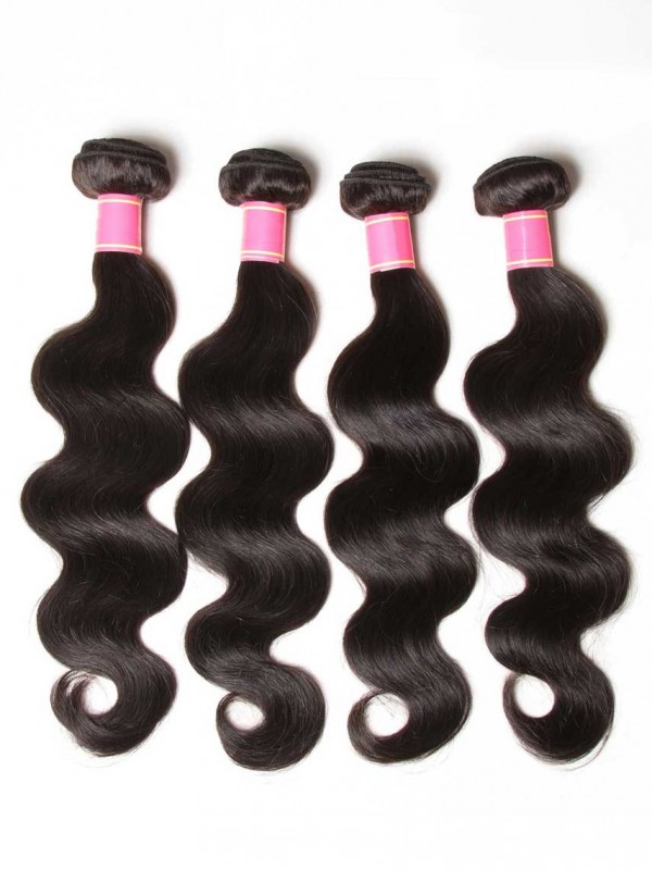 Virgin Hair 100 Peruvian Body Wave Hair Bundles With Lace Frontal 13x4