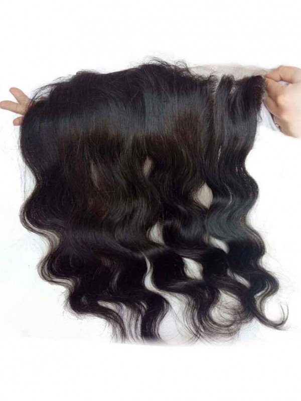 Virgin Hair 100 Peruvian Body Wave Hair Bundles With Lace Frontal 13x4