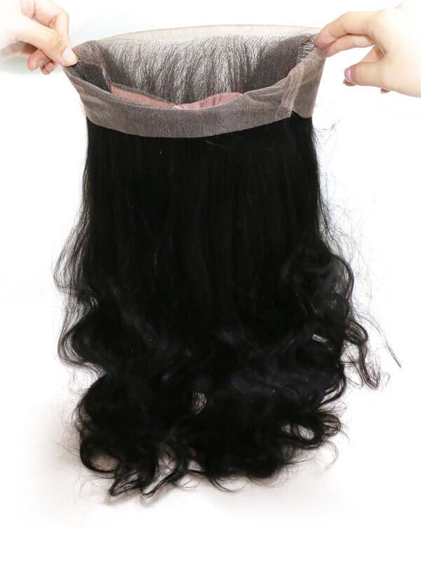 Body Wave Virgin Hair 2 Bundles With 360 Lace Closure Wavy Human Hair Weave Extensions