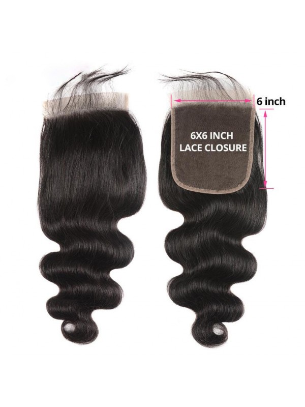 Body Wave 3 Hair Bundle Deals With 6x6 Body Wave Closure