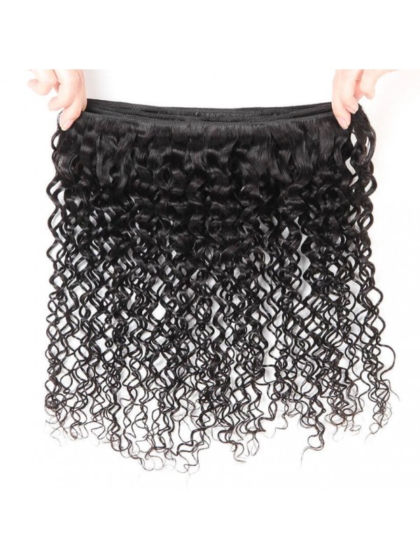 Cheap Real Hair Extensions 4 Bundles Kinky Curly With Lace Closure With Baby Hair