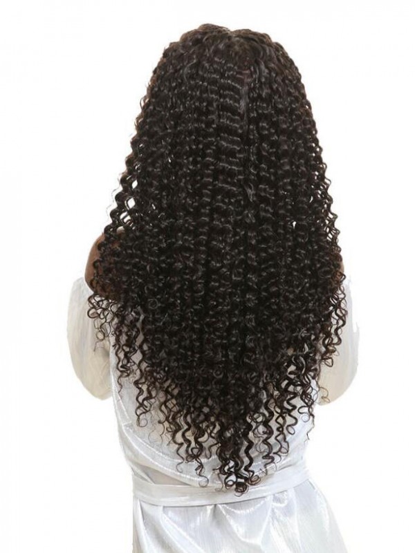 Deep Wave Hairstyles Brazilian Human Hair 4 Bundles With 4*4 Lace Closure