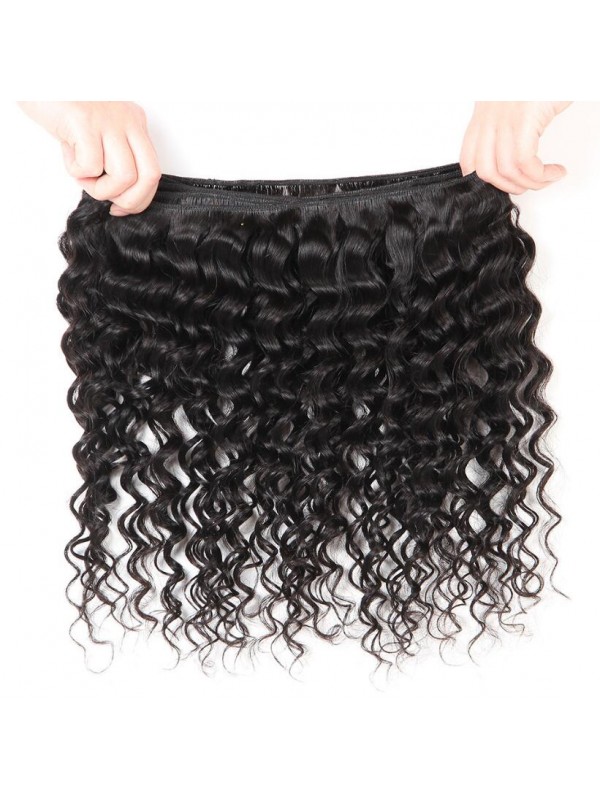 Brazilian Hair 3 Bundles Deep Wave with 13X4 Frontal