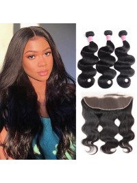 3 Bundles Brazilian Body Wave with 13X4 Lace Frontal