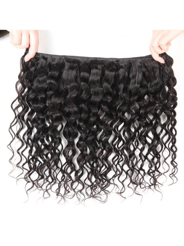 3pcs Natural Wave with 13*4 Lace Frontal Indian Hair