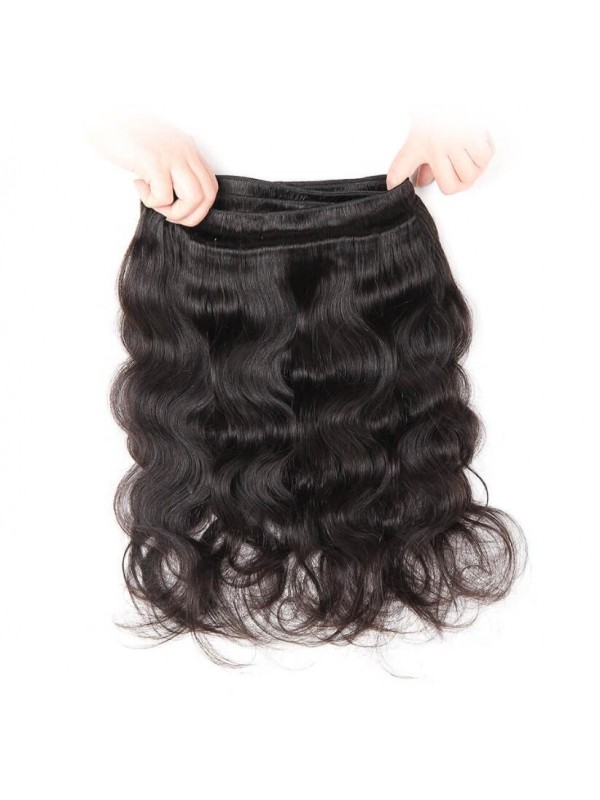 Peruvian Virgin Hair Body Wave 4 Bundles With 13x4 Lace Frontal