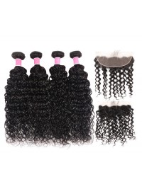 Malaysian Virgin Hair 4pcs Natural Wave with 13*4 Lace Frontal