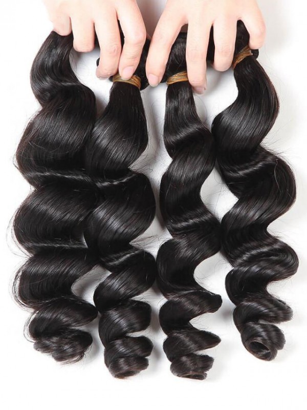 Malaysian Virgin Hair 4pcs Loose Wave with 13*4 Lace Frontal