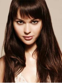 Natural Auburn Clip In Fringe