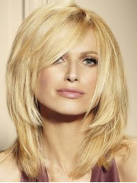 Hime Cut Blonde Capless Remy Human Hair Wigs